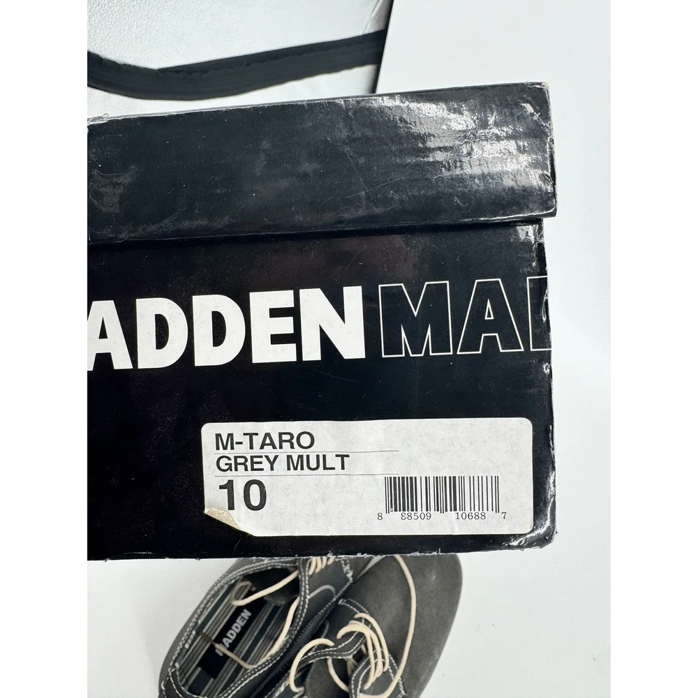 Steve Madden Taro Oxford Shoes Mens 10 Gray‎ Canvas Contrast Stitch Lace  M-TARO